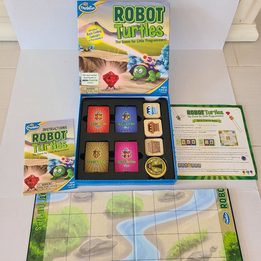 ThinkFun Robot Turtles Game for Little Programmers Introduces Coding - Complete